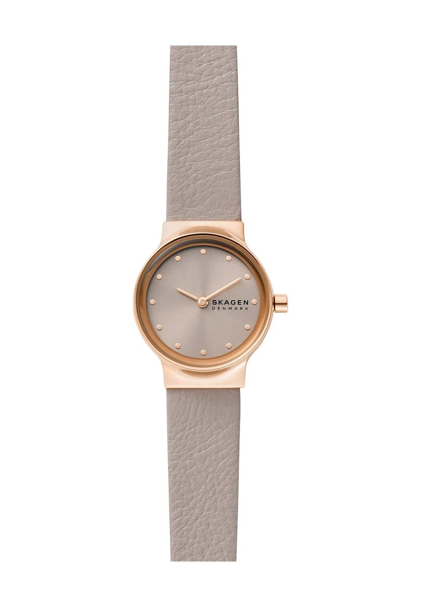 Elegante minimalistische Lederarmbanduhr