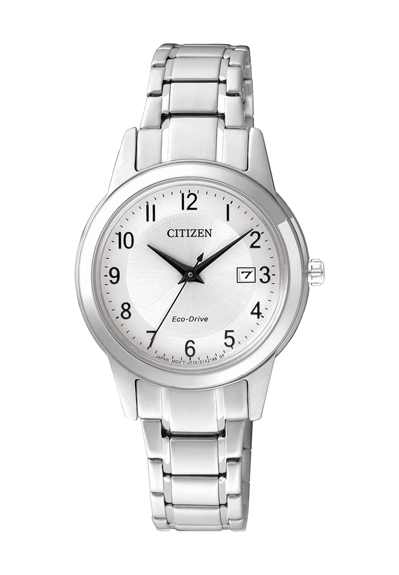 Elegante Eco-Drive Edelstahl Armbanduhr