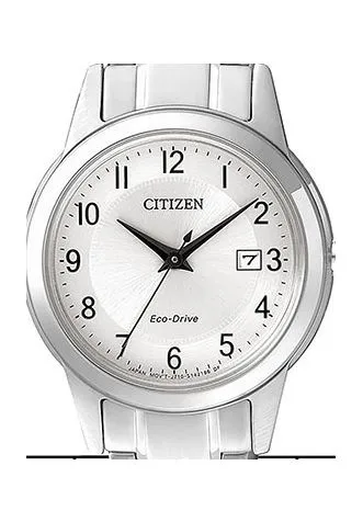 Elegante Eco-Drive Edelstahl Armbanduhr