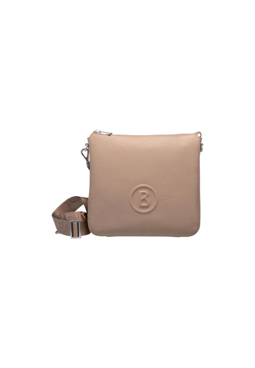 Crossbody-Tasche aus genarbtem Leder mit Logoprägung