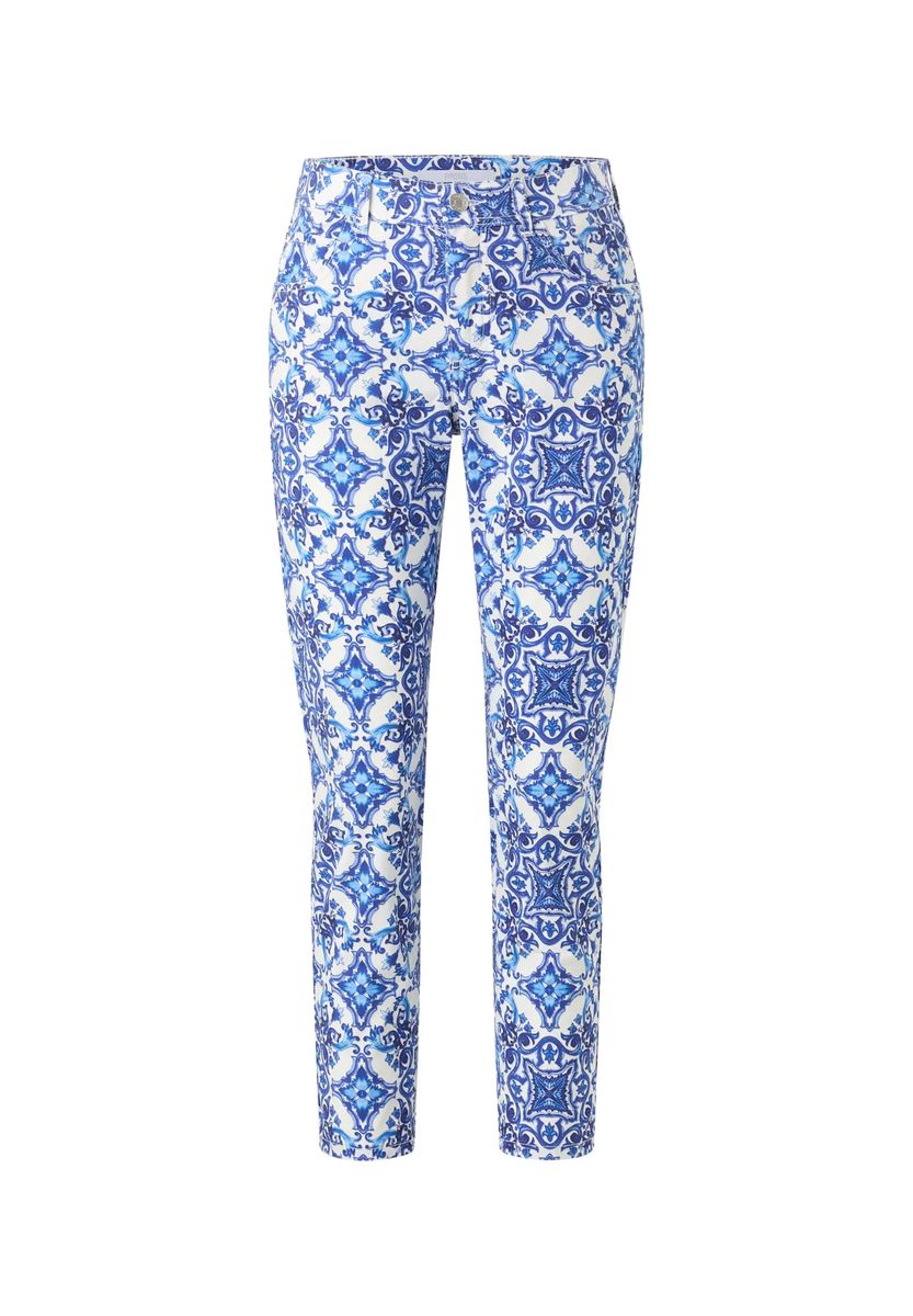 Slim-Fit Jeans mit Ornamentmuster