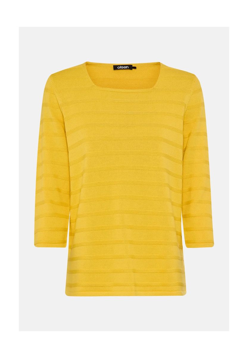 Strukturierter Pullover mit Karree-Ausschnitt