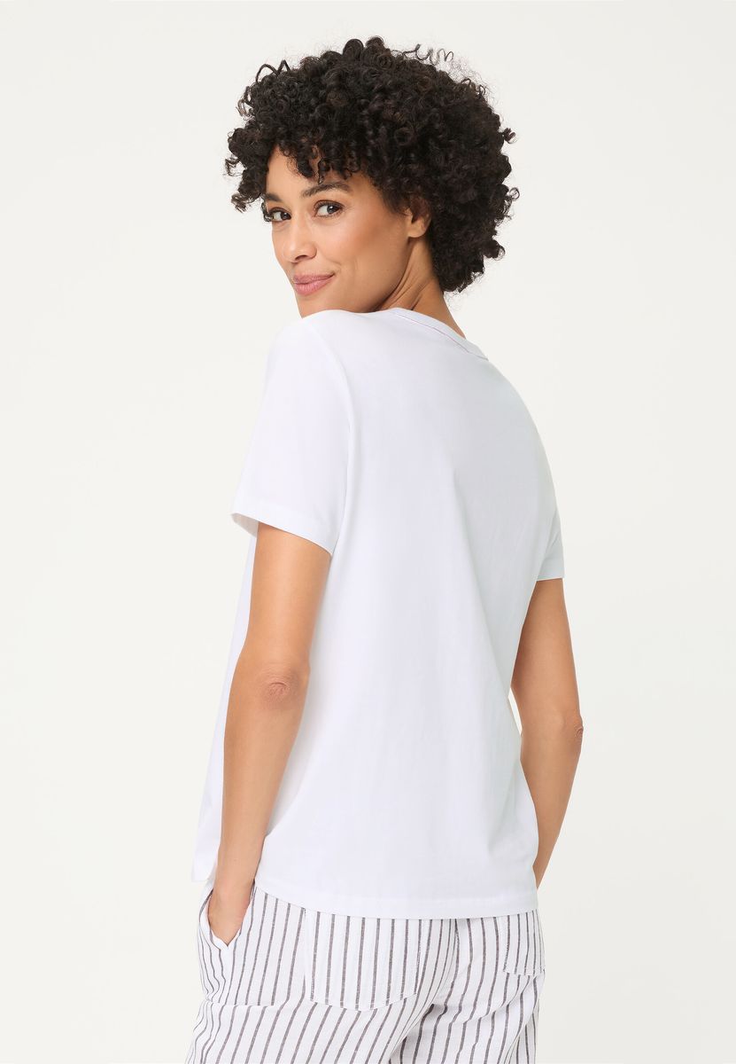 T-Shirt mit tropischem Palmen-Print