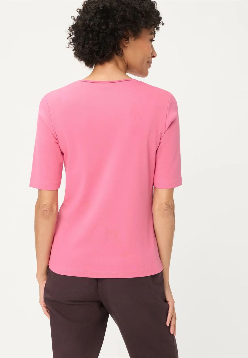 Baumwollshirt mit floralem Grafikprint