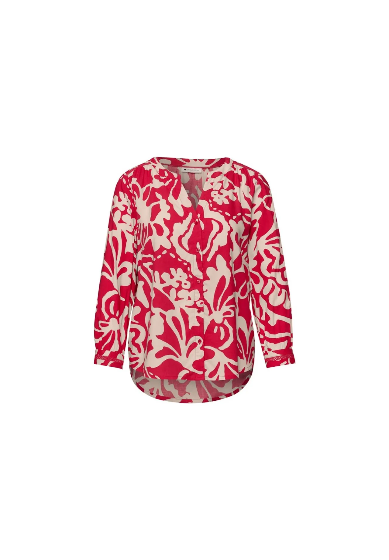 Shirtbluse mit abstraktem Print