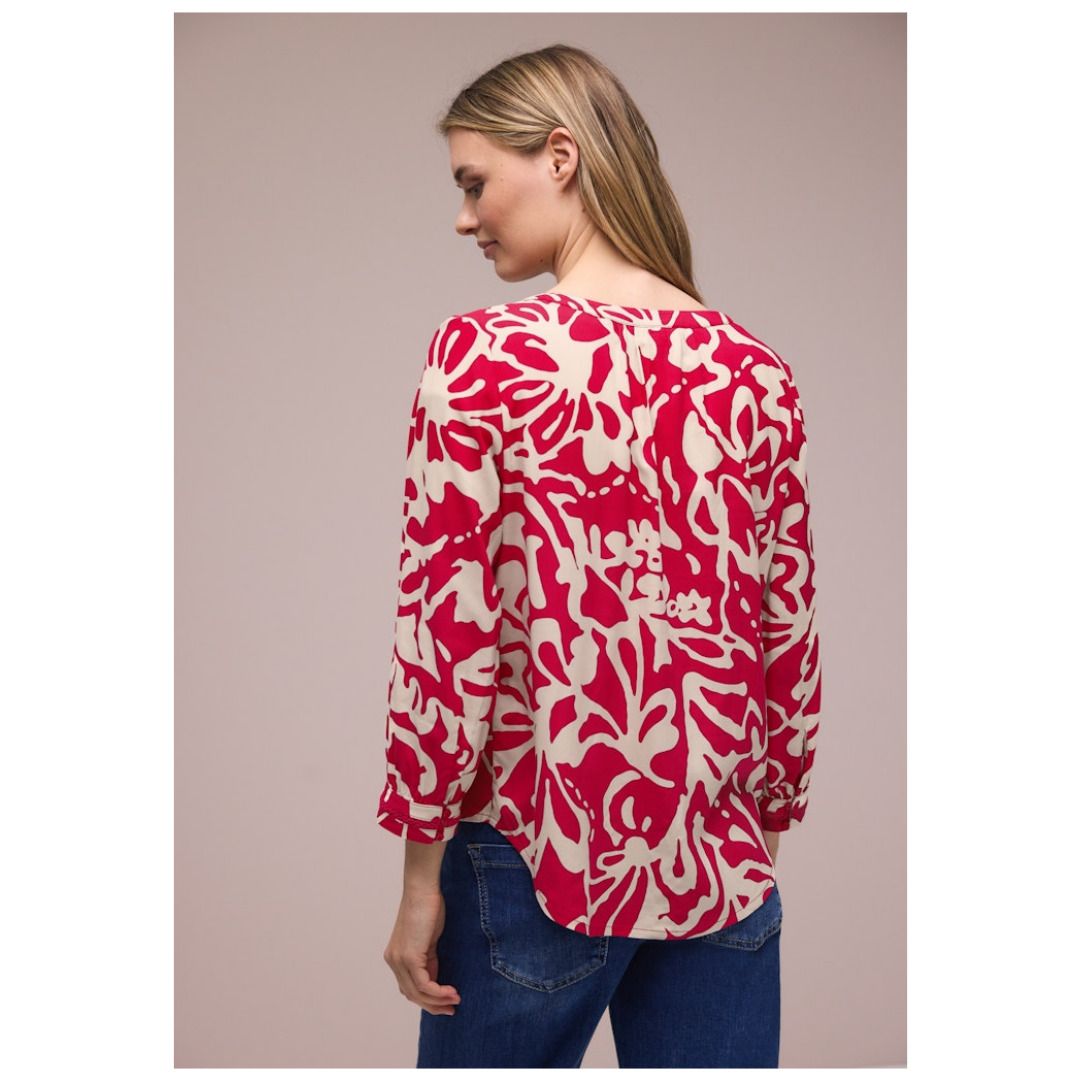 Shirtbluse mit abstraktem Print