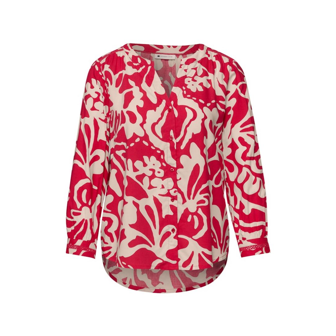 Shirtbluse mit abstraktem Print