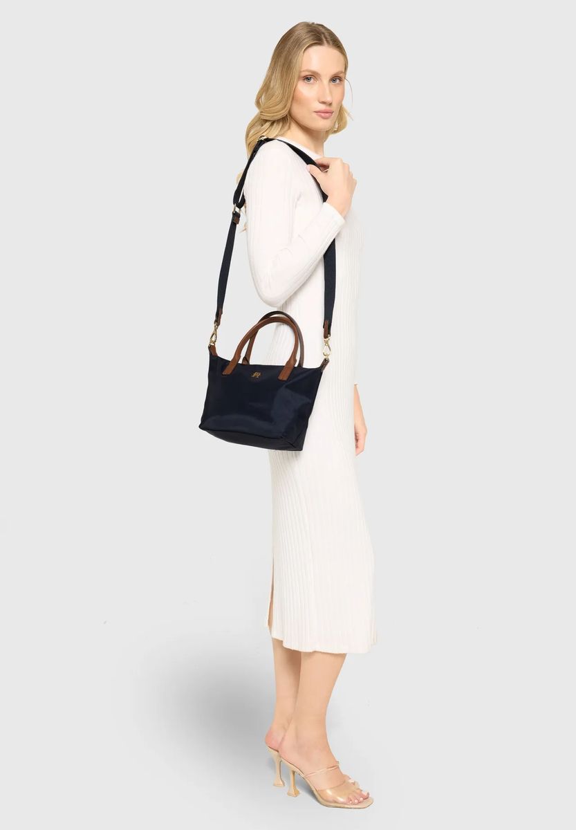 Nylon-Handtasche mit Monogramm-Detail