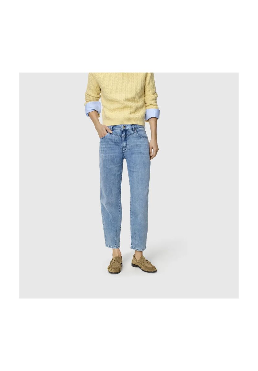 Locker geschnittene Mid-Rise Jeans