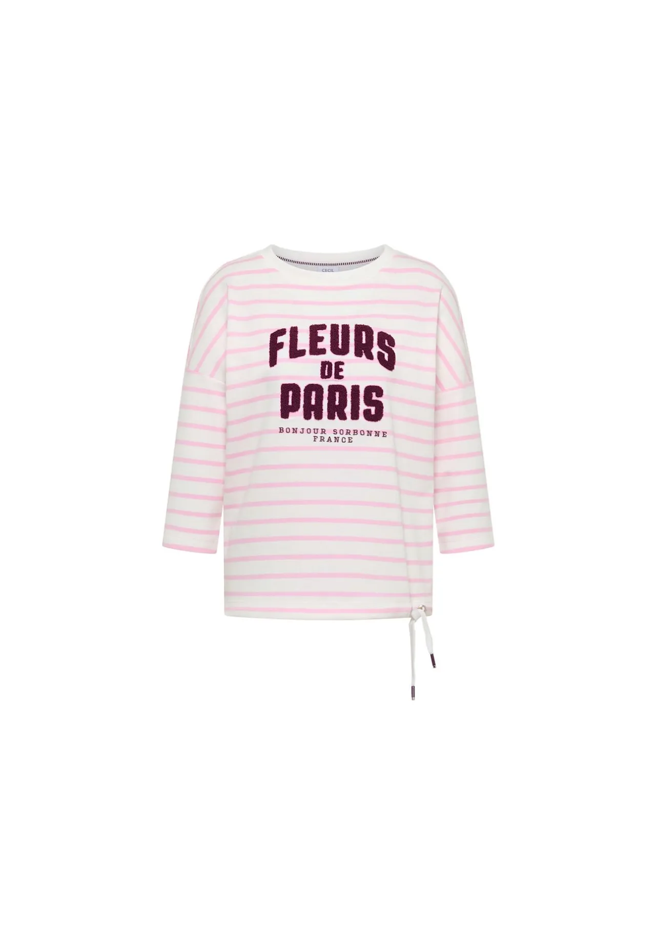 Gestreiftes Shirt mit Tunnelzug-Saum