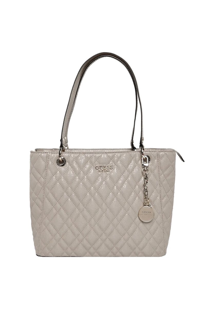 Gesteppter Shopper mit Logo-Anhänger