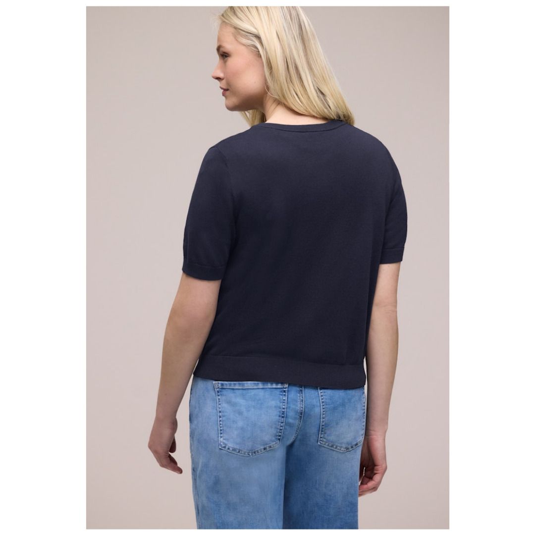 Kurzarm-Cardigan aus Feinstrick