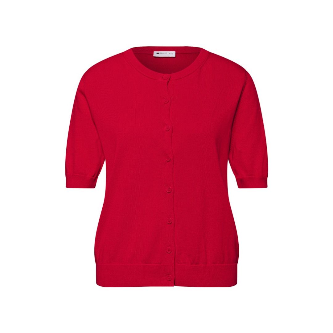Klassischer Kurzarm-Cardigan mit Knopfleiste