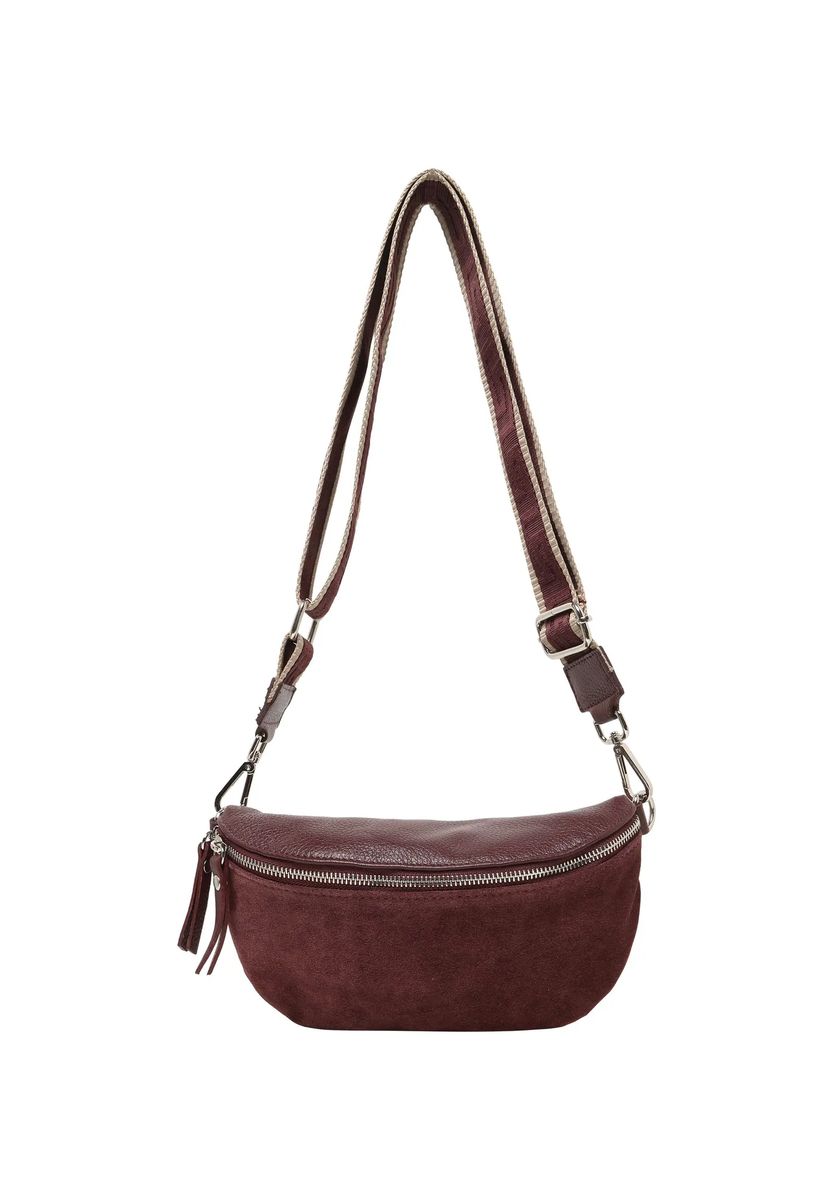 Halbmond-Gürteltasche aus Wildleder