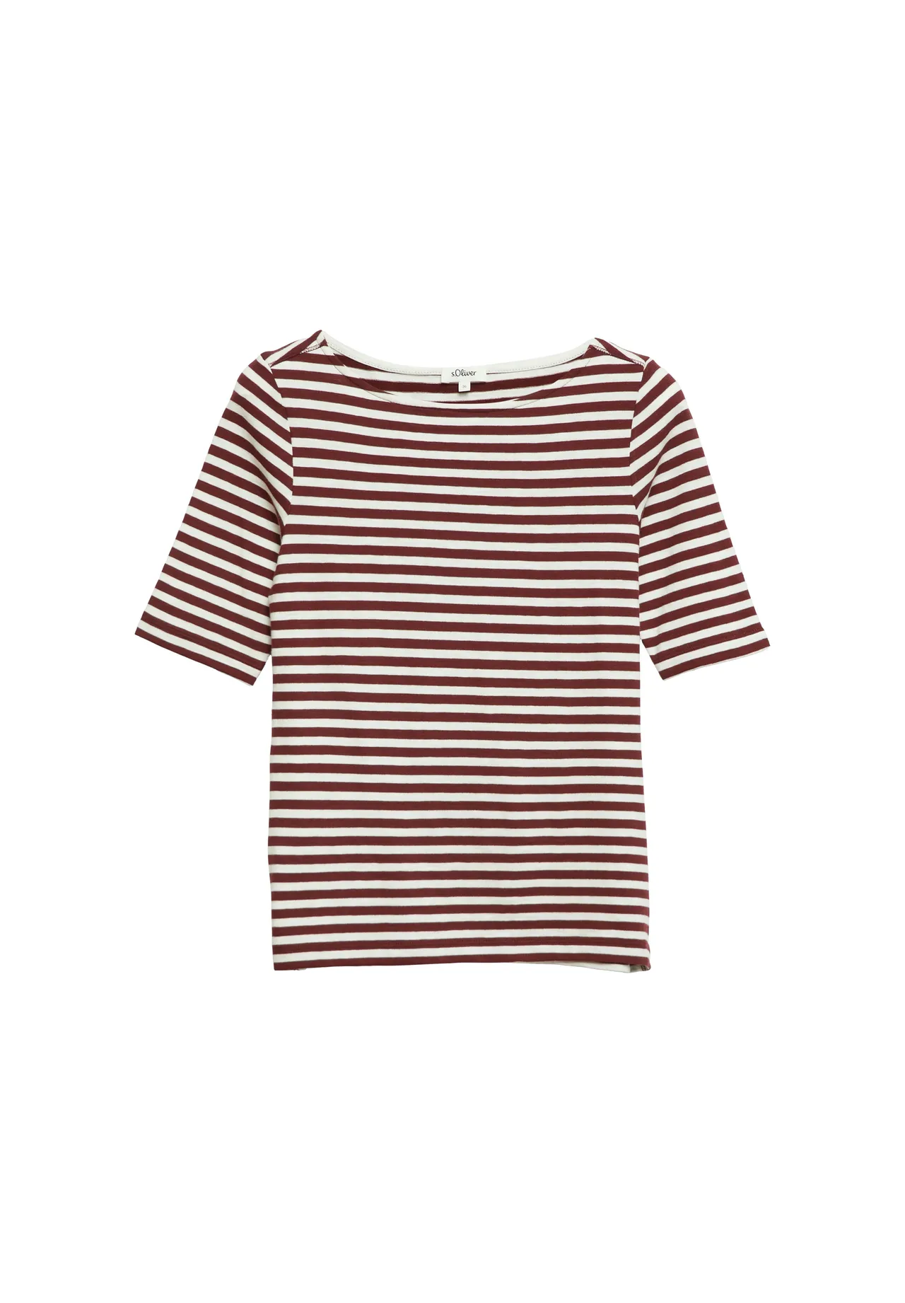 Maritimes Streifenshirt mit U-Boot-Ausschnitt