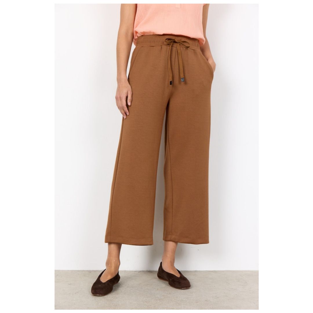 Entspannte Jerseyhose mit weitem Bein