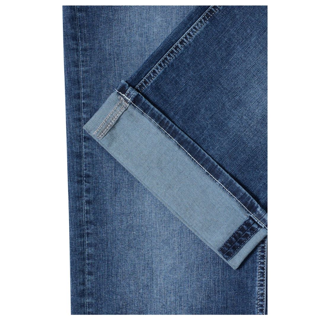 Moderne Wide-Leg-Jeans mit Umschlag