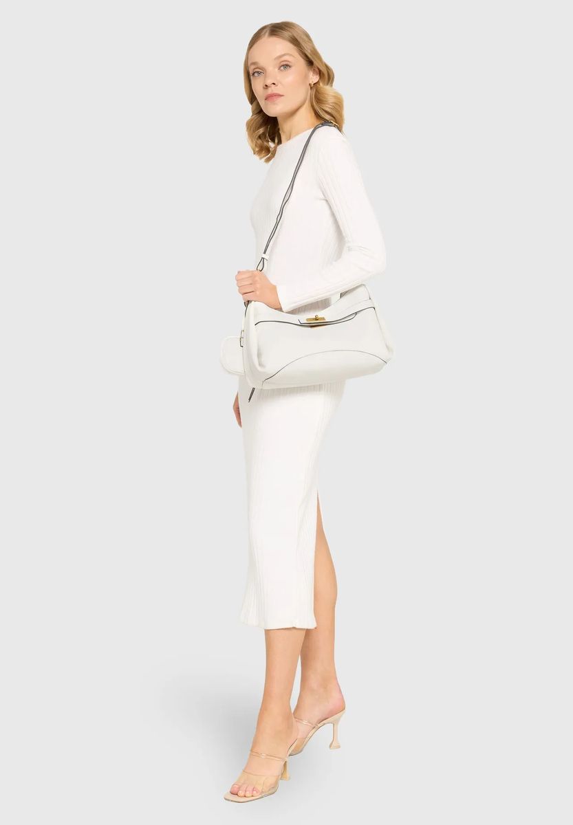 Hobo-Tasche aus genarbtem Leder