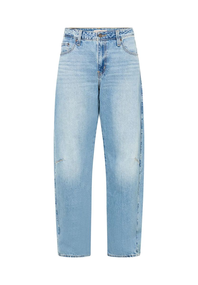 High-Waist Barrel-Leg Jeans