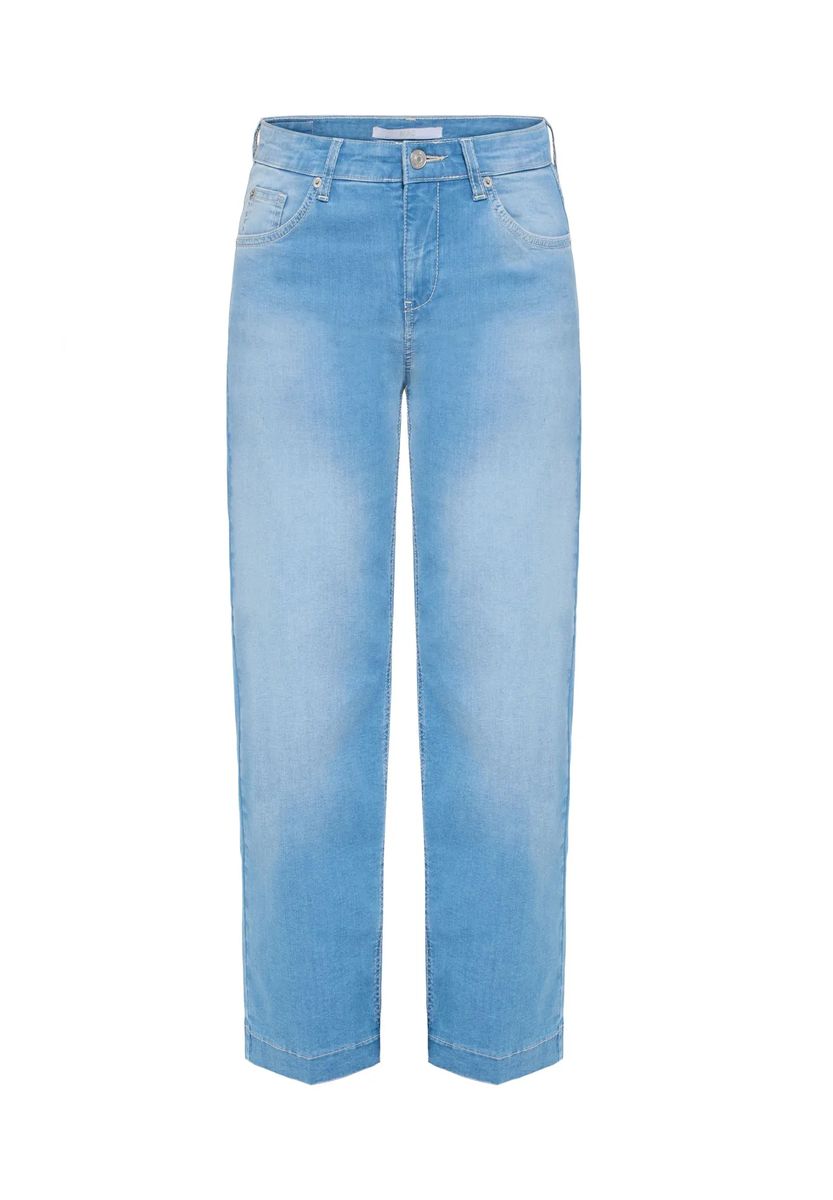 Weite Cropped-Jeans mit hohem Bund