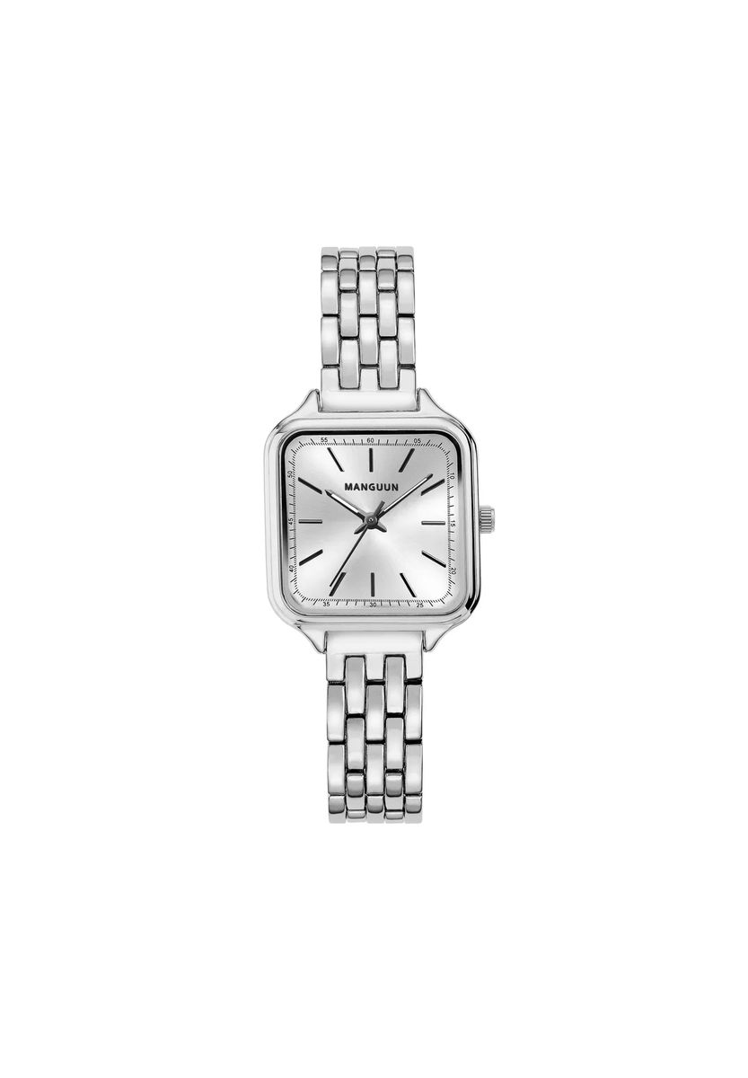 Armbanduhr mit eckigem Zifferblatt
