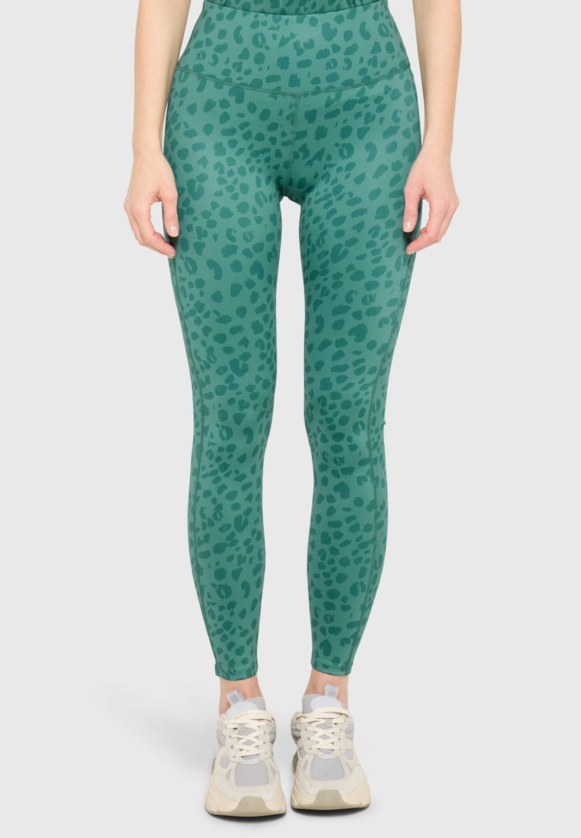 Hoch taillierte Leggings mit Leopardenmuster