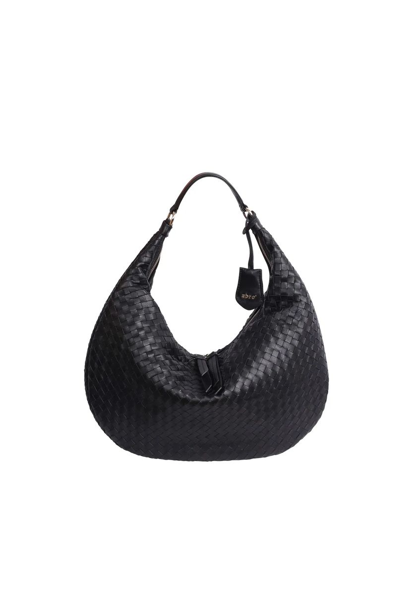 Geflochtene Leder-Hobo-Schultertasche