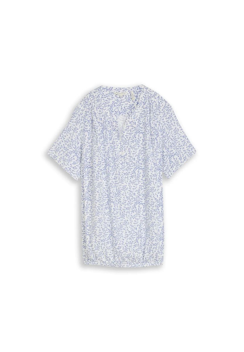 Blumige Shirtbluse mit Gummibund