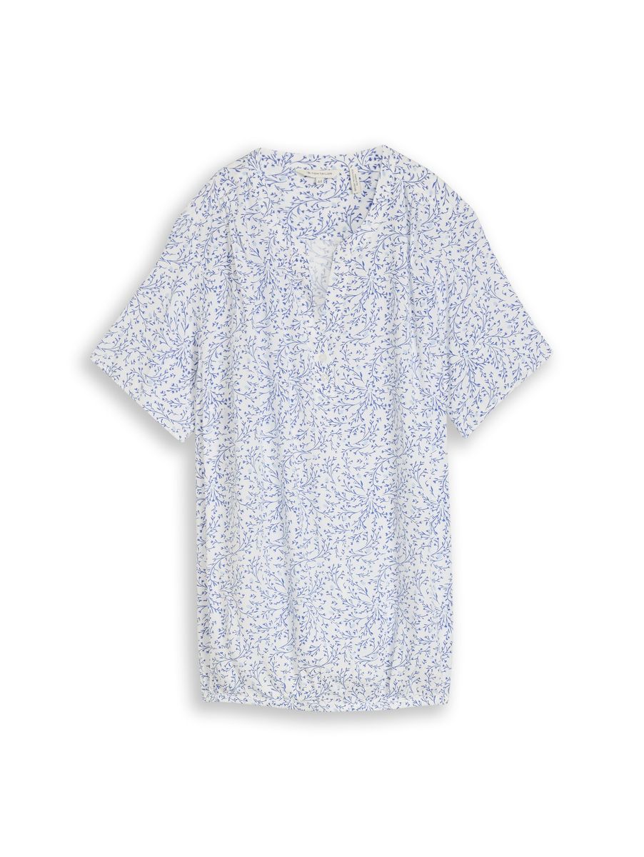 Blumige Shirtbluse mit Gummibund