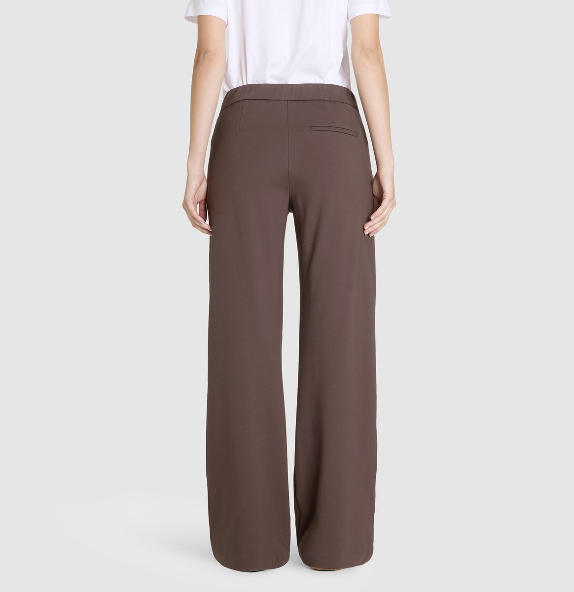 Gerade geschnittene Hose mit Gummibund
