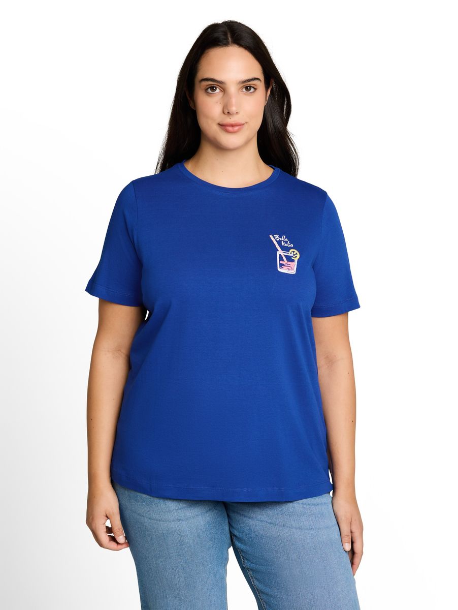 Baumwoll-T-Shirt mit Grafik-Print