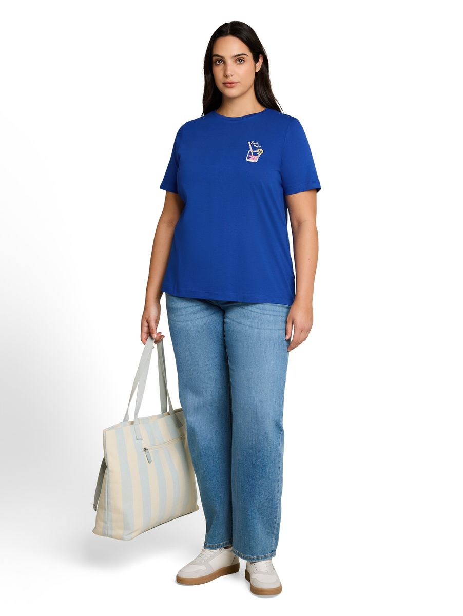 Baumwoll-T-Shirt mit Grafik-Print