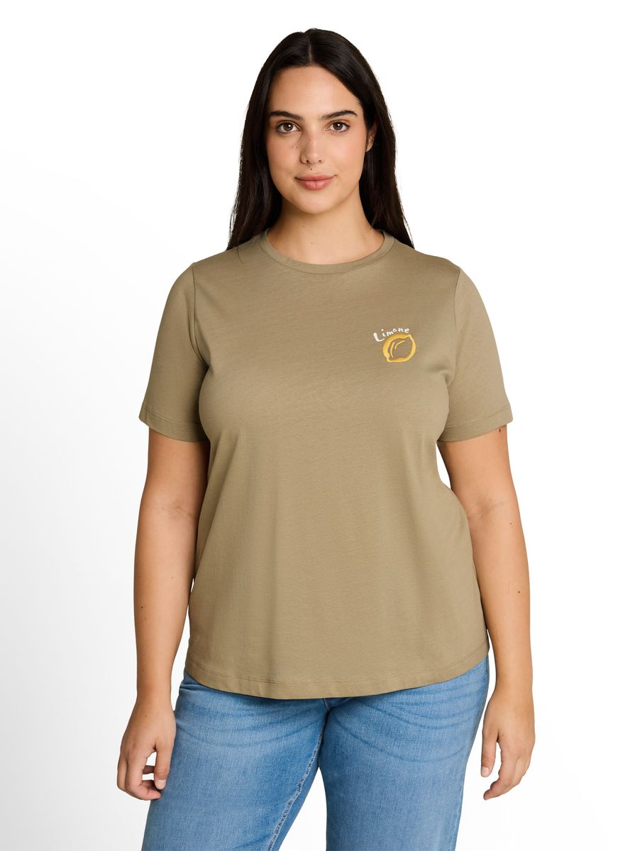 Baumwoll-T-Shirt mit Zitronen-Print