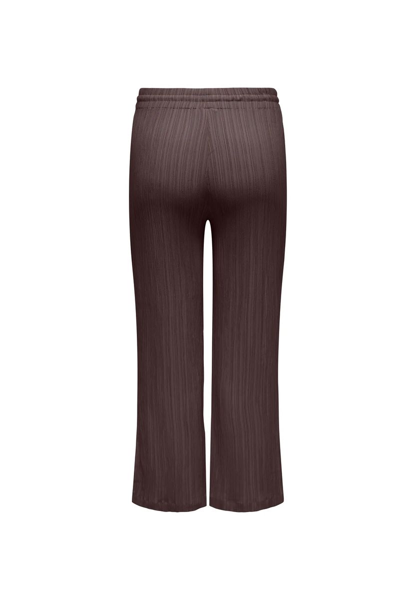 Gerippte Wide-Leg-Hose mit hohem Bund