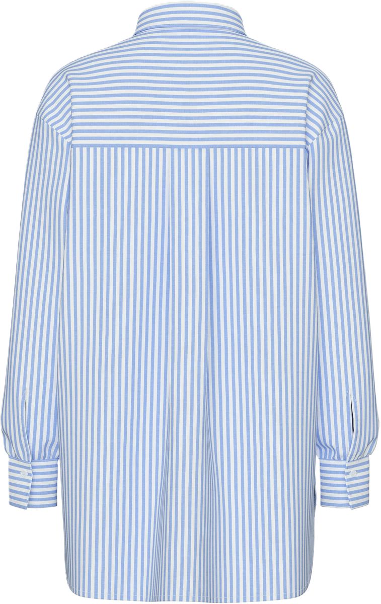Gestreifte Oversize-Bluse mit Brusttaschen