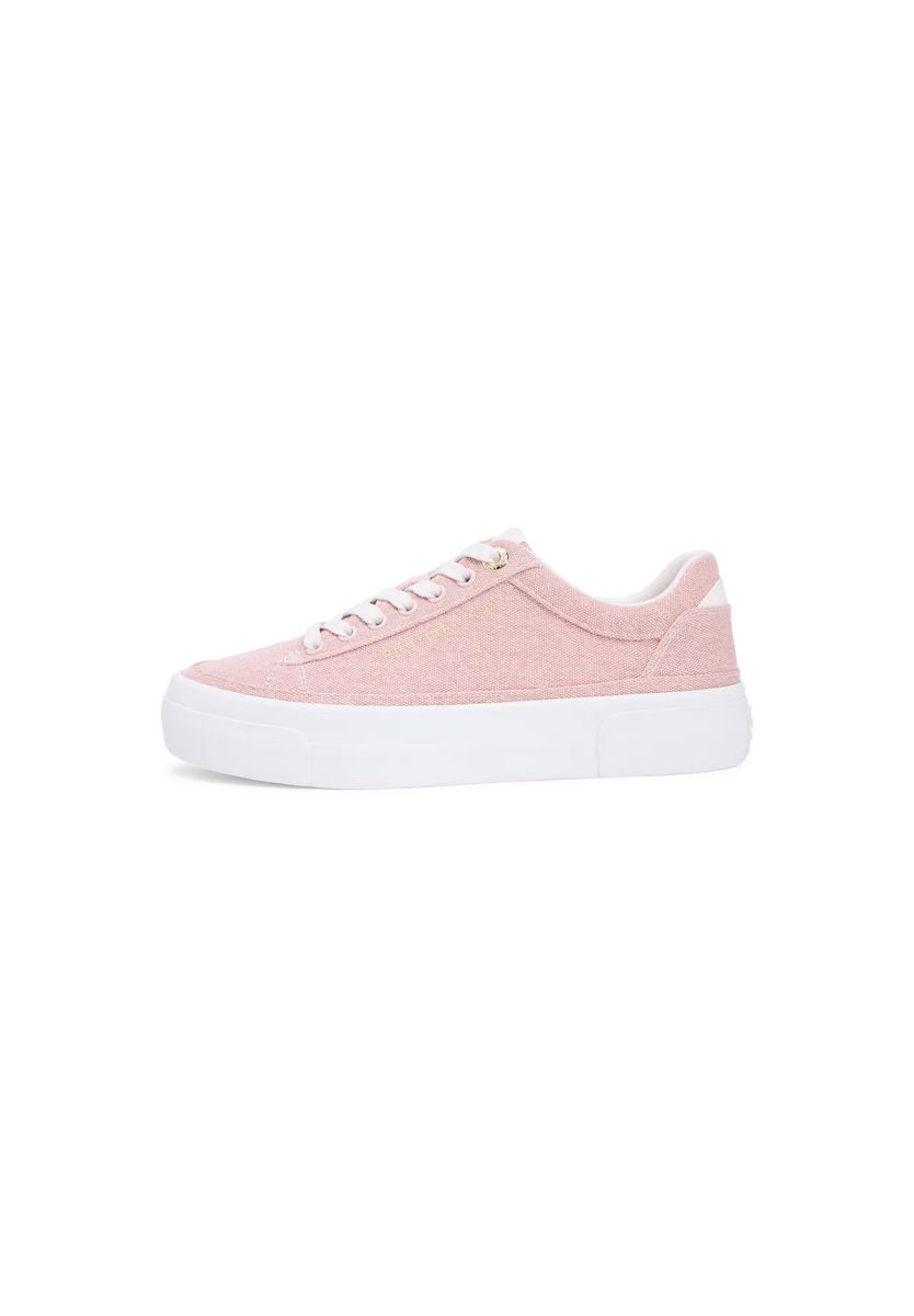 Low-Top Canvas-Sneaker mit Plateausohle