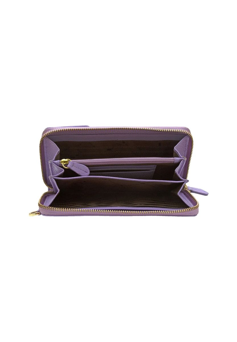 Genarbte Wallet-Tasche aus Leder