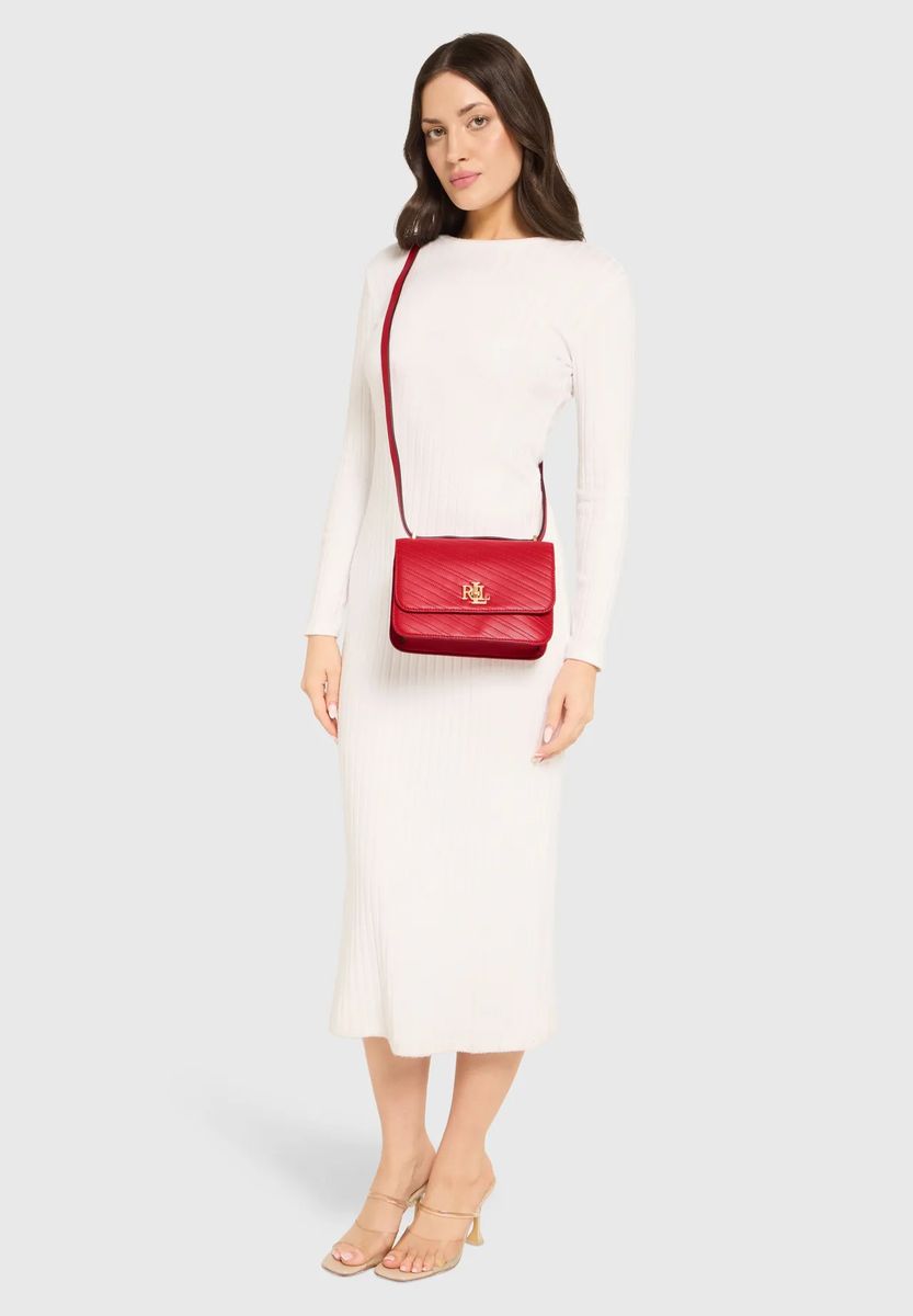 Elegante gesteppte Leder-Umhängetasche
