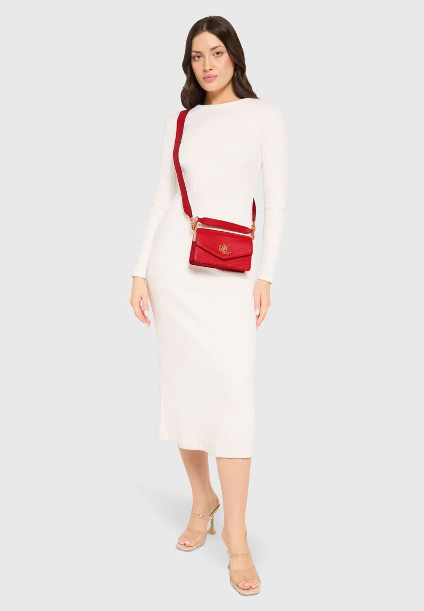 Elegante gesteppte Leder-Umhängetasche