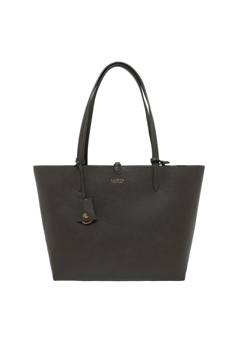 Klassische genarbte Shopper-Tasche aus Kunstleder