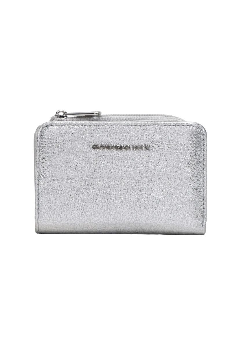 Metallische Brieftasche mit Rundum-Reißverschluss