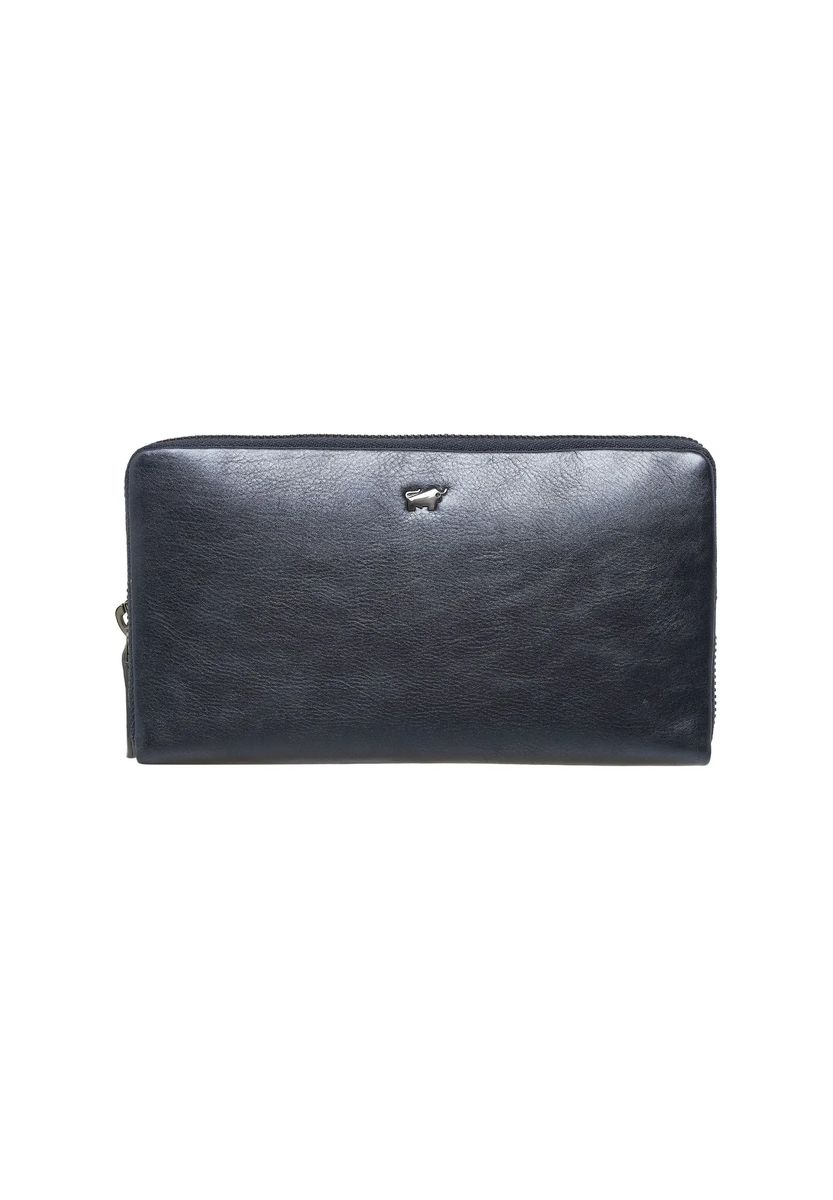 Klassische Leder-Reißverschluss-Brieftasche