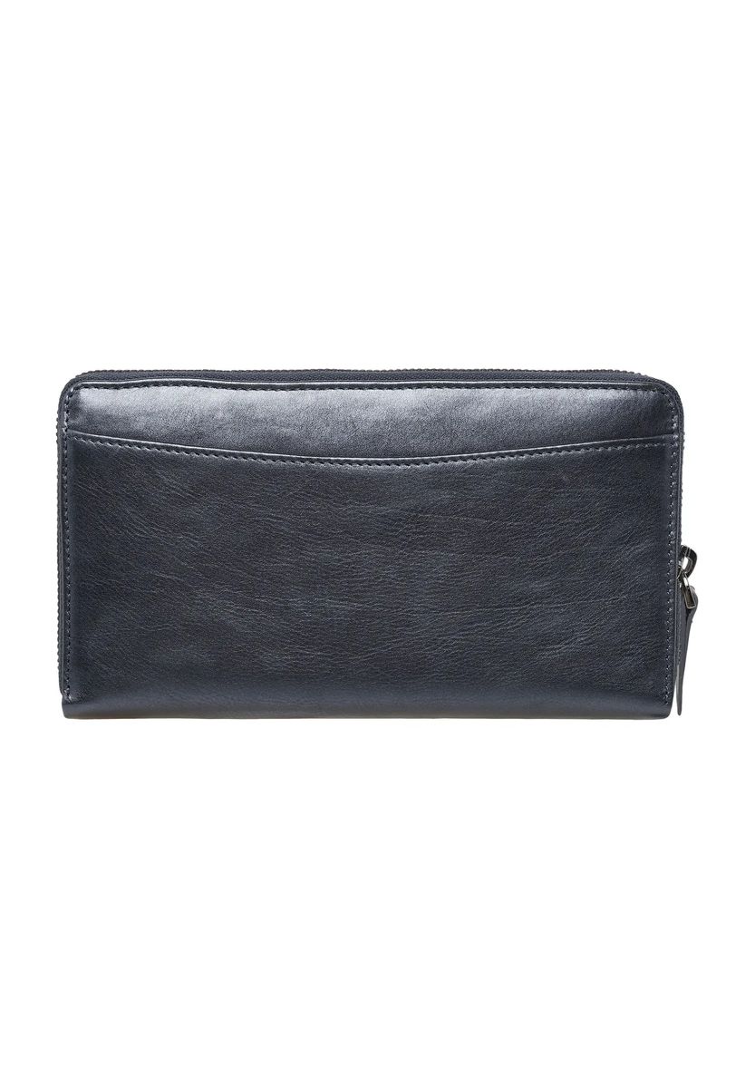 Klassische Leder-Reißverschluss-Brieftasche