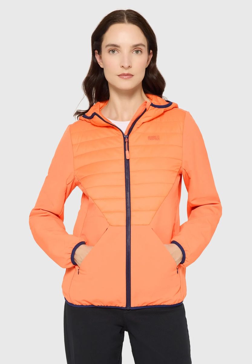 Outdoor-Hybridjacke mit Kapuze