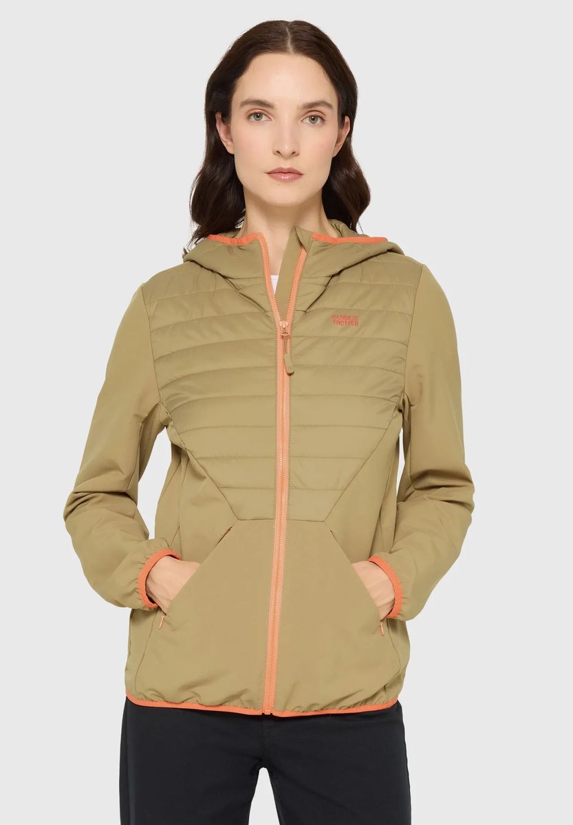 Hybrid-Outdoorjacke mit Kapuze