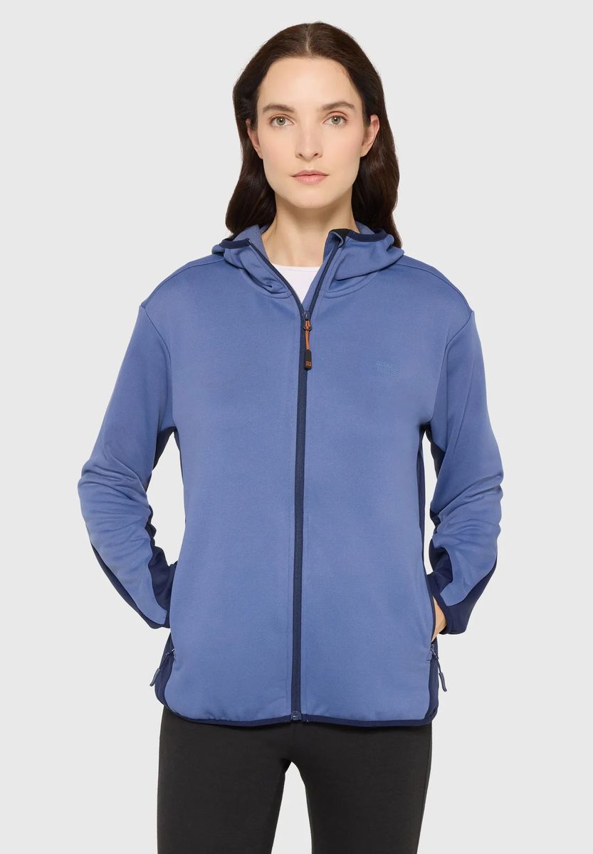 Funktionale Outdoor-Fleecejacke mit Kapuze