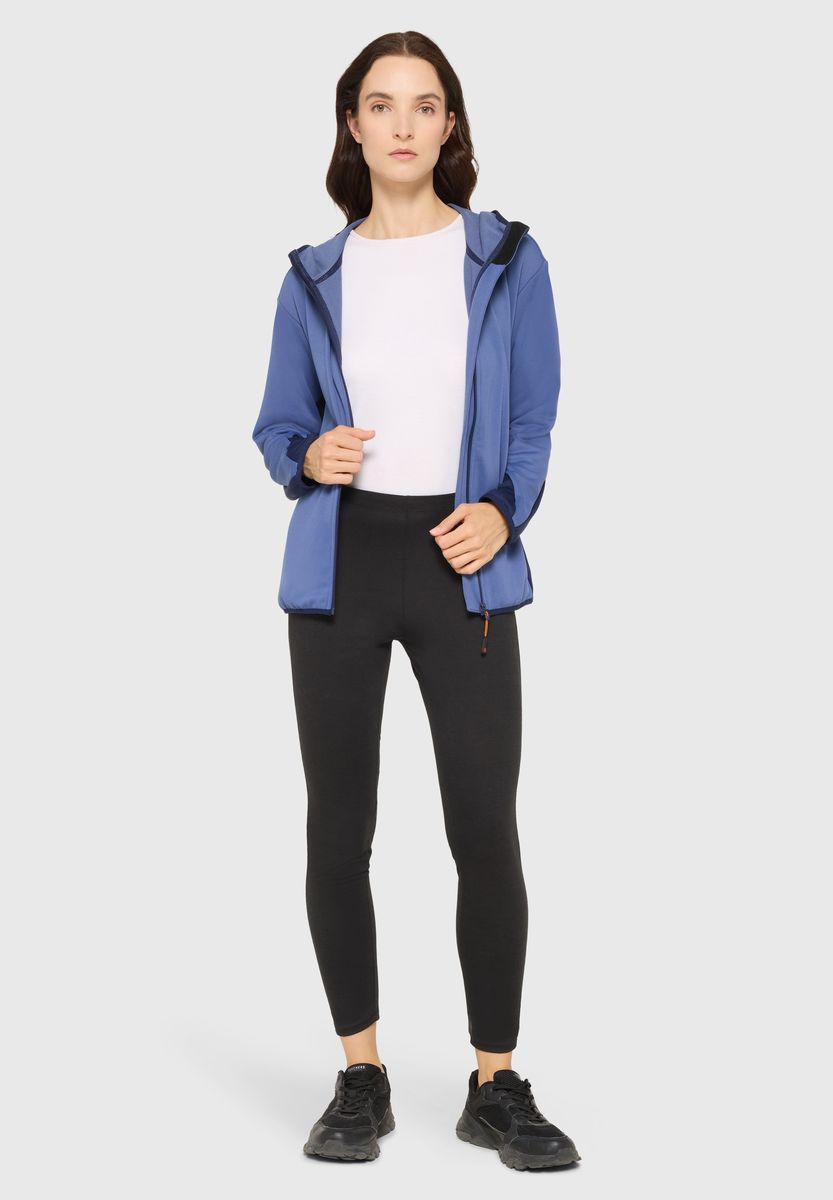 Funktionale Outdoor-Fleecejacke mit Kapuze