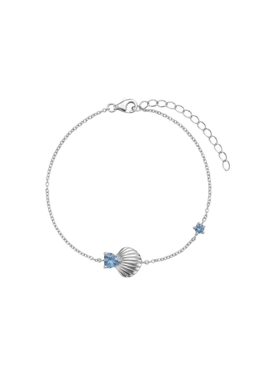 Silberarmband mit Muschel und Herzanhänger
