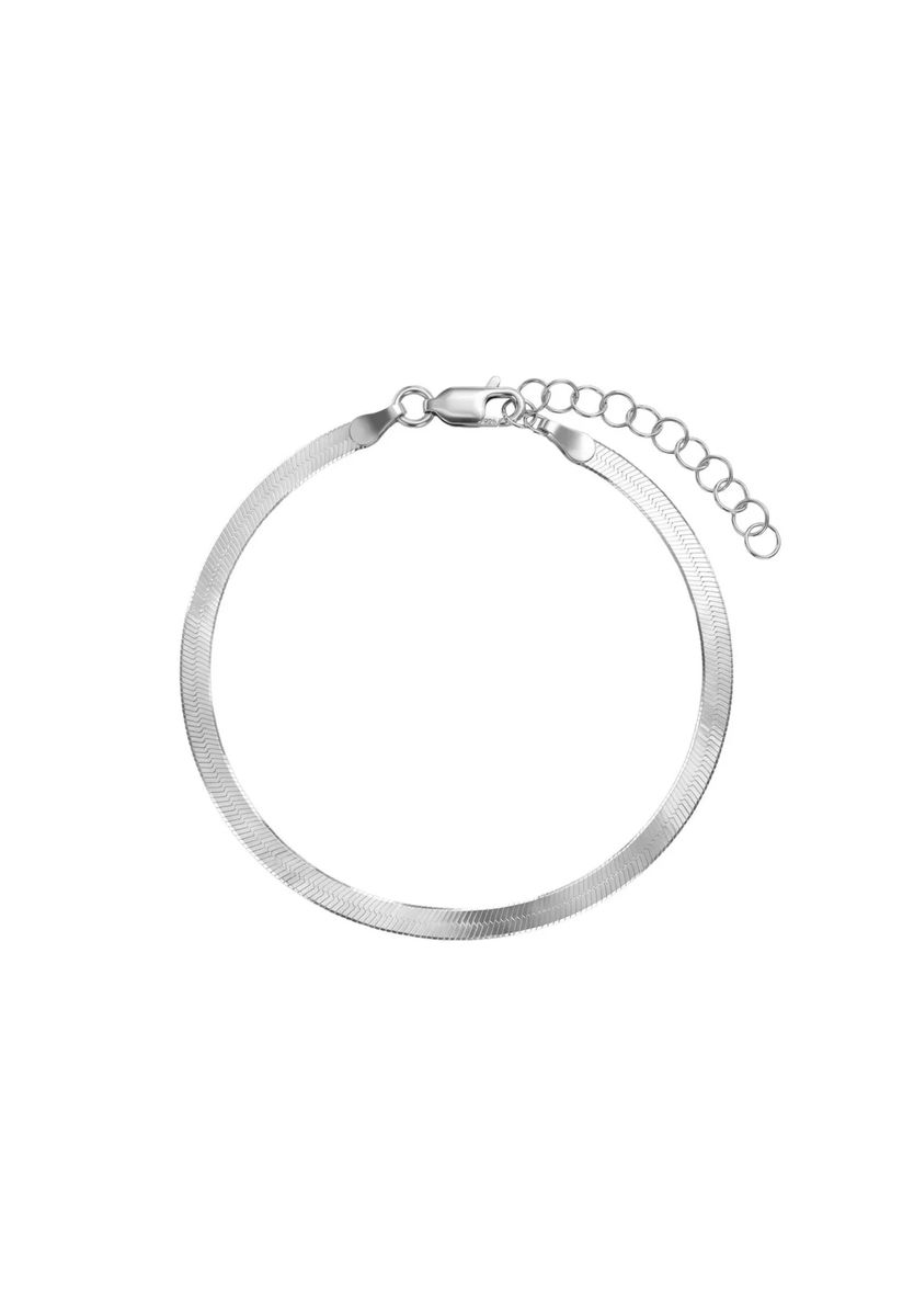Elegantes Silber-Herringbone-Armband