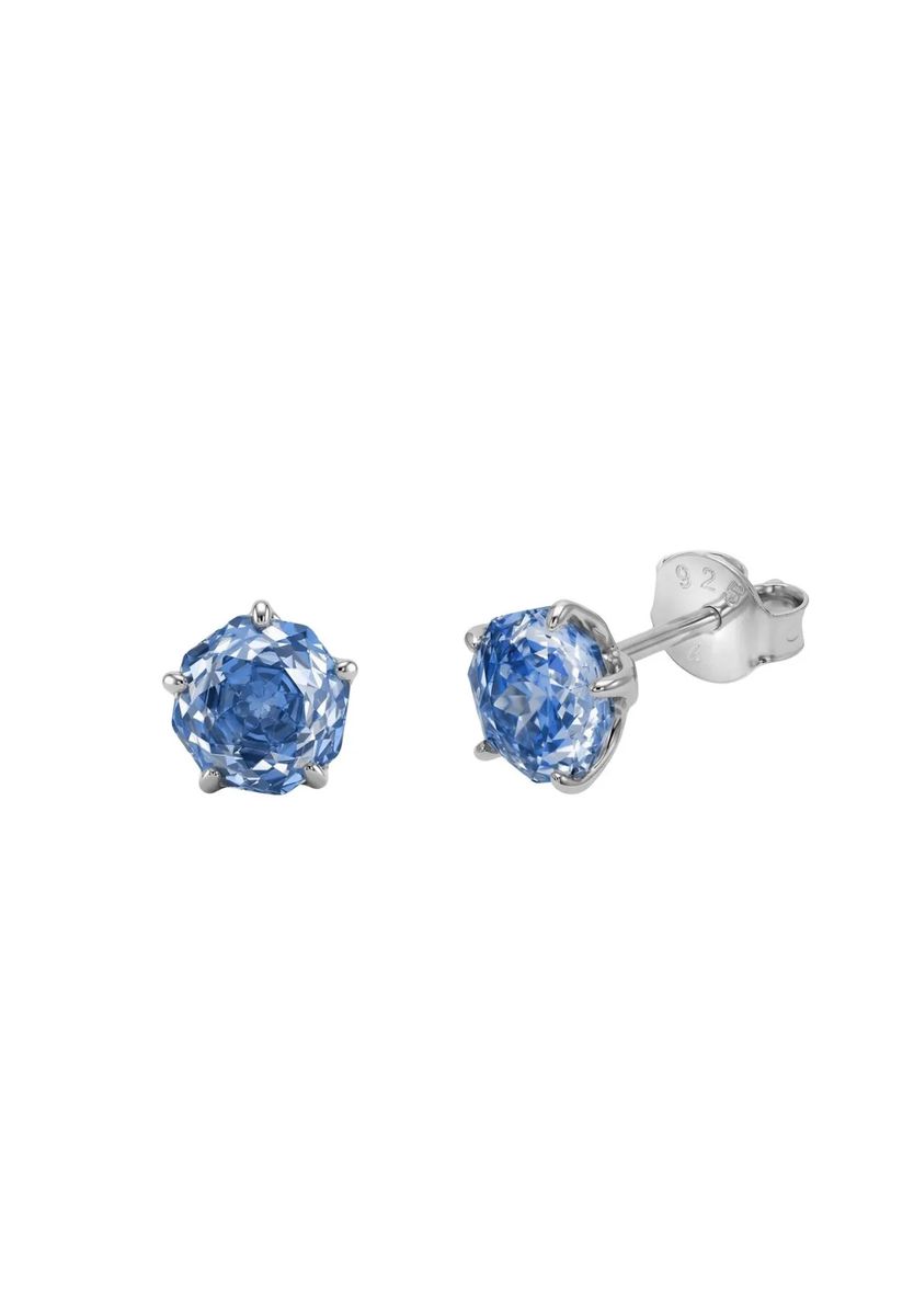 Funkelnde blaue Zirkonia-Ohrstecker